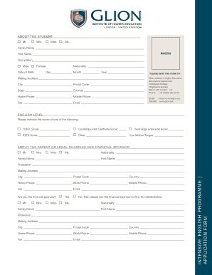 glion application form.